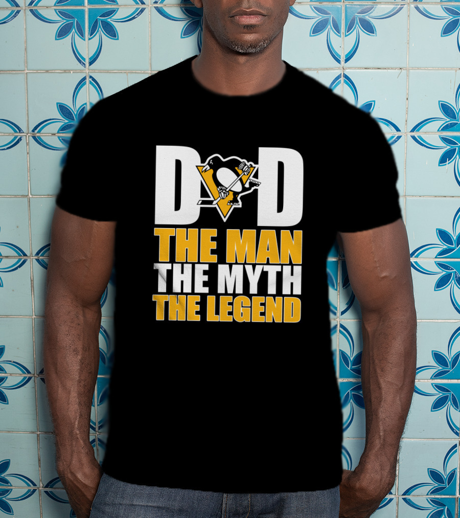 Pittsburgh Penguins Dad The Man The Myth The Legend Nhl Hockey T-Shirt