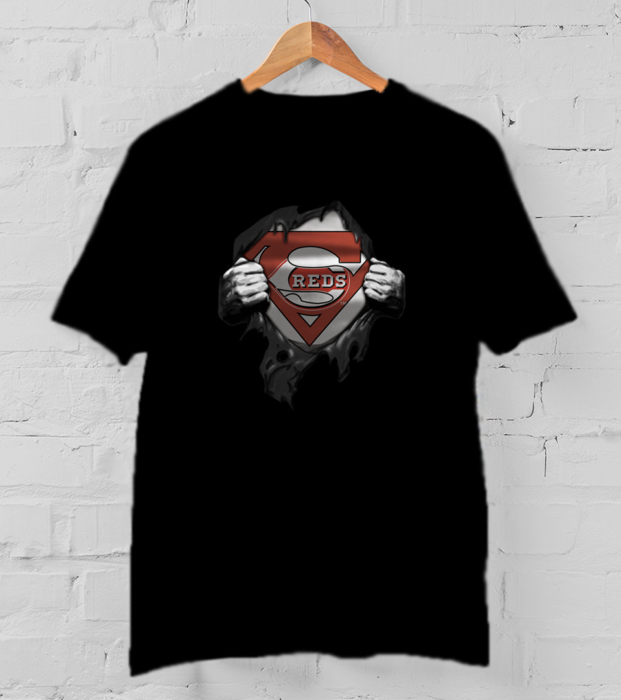 Cincinnati Reds Superman Logo Crossover T-Shirt