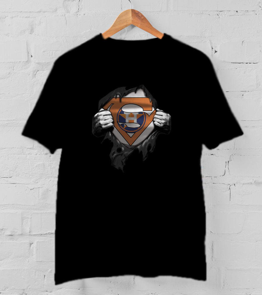 Houston Astros Superman Logo Fusion For Fans T-Shirt
