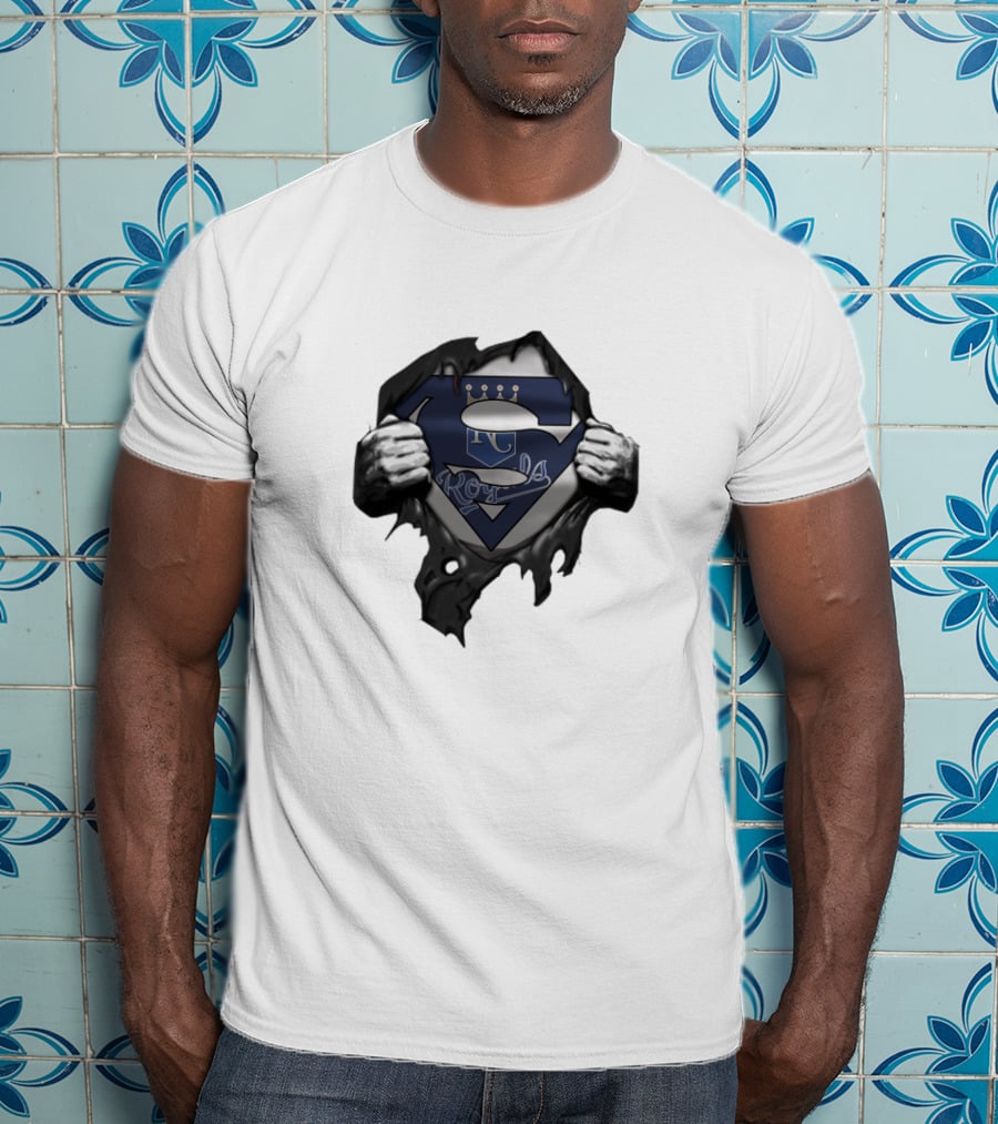 Kansas City Royals Superman Logo Fan Crossover T-Shirt