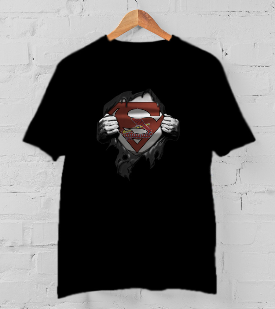 St. Louis Cardinals Superman Logo Mashup For Fans T-Shirt