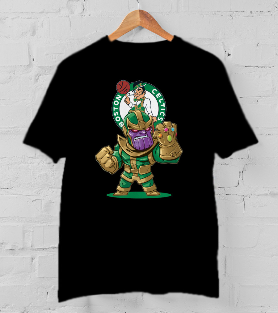 Boston Celtics Fans Infinity Gauntlet Mashup T-Shirt
