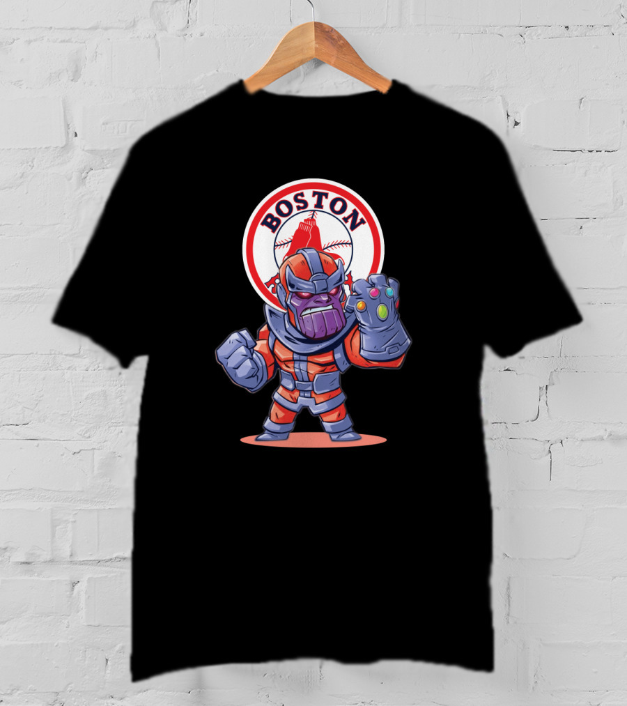 Boston Red Sox Thanos Infinity Gauntlet Crossover Fan T-Shirt