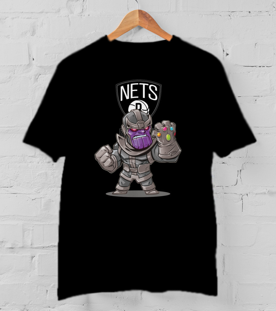 Thanos Nets Brooklyn Fans Infinity Gauntlet T-Shirt