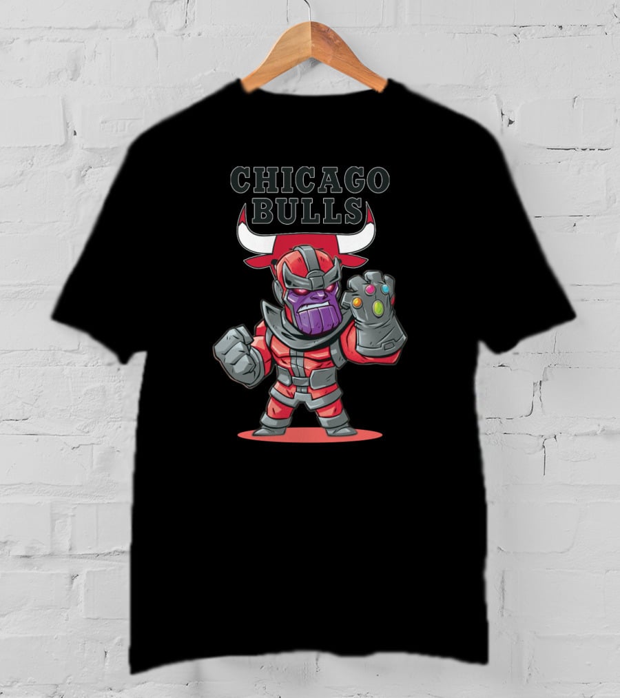 Chicago Bulls Thanos Crossover Fans Avengers Comics T-Shirt
