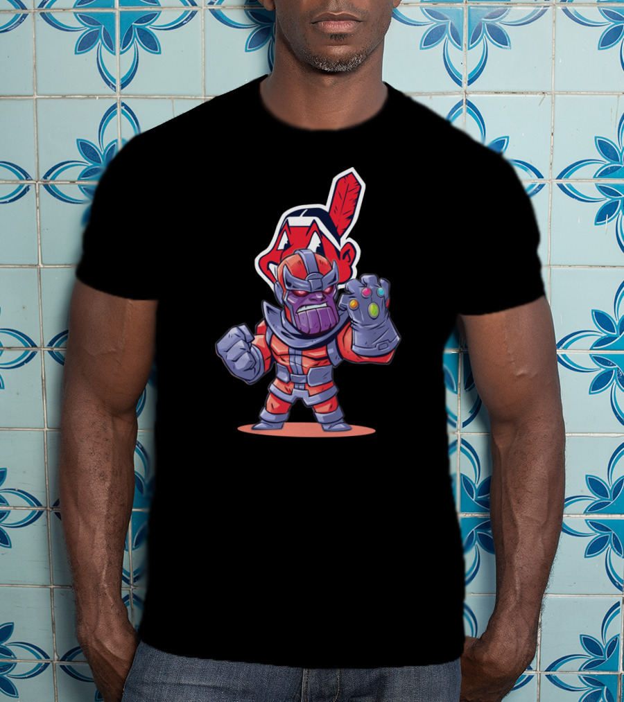 Cleveland Indians Chief Wahoo And Thanos Mashup Fan Art Marvel Crossover T-Shirt