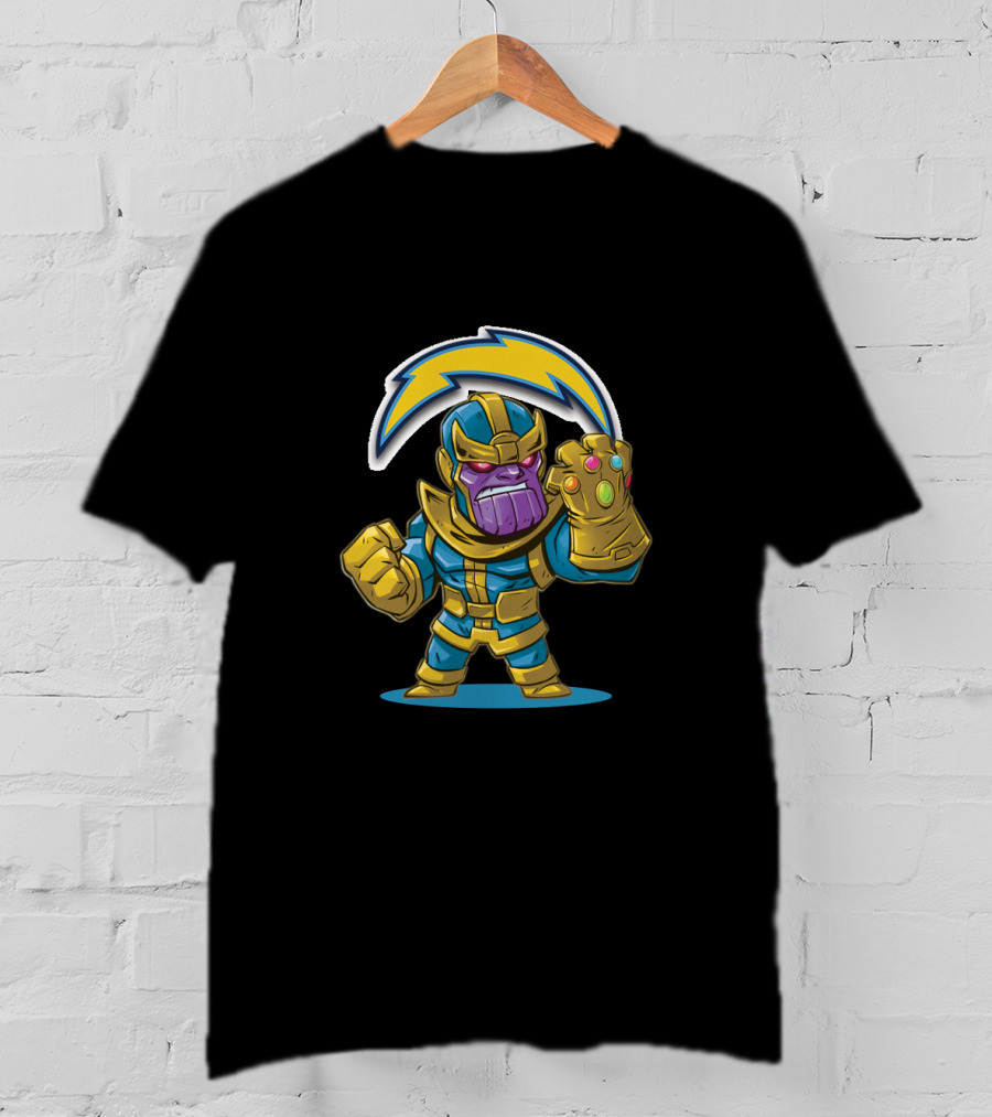 Thanos Los Angeles Chargers Fans With Infinity Gauntlet T-Shirt