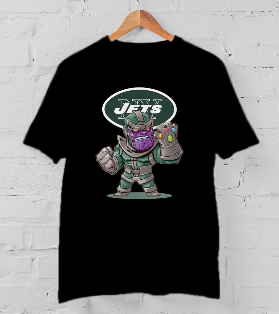 New York Jets Fans Thanos Infinity Gauntlet T-Shirt