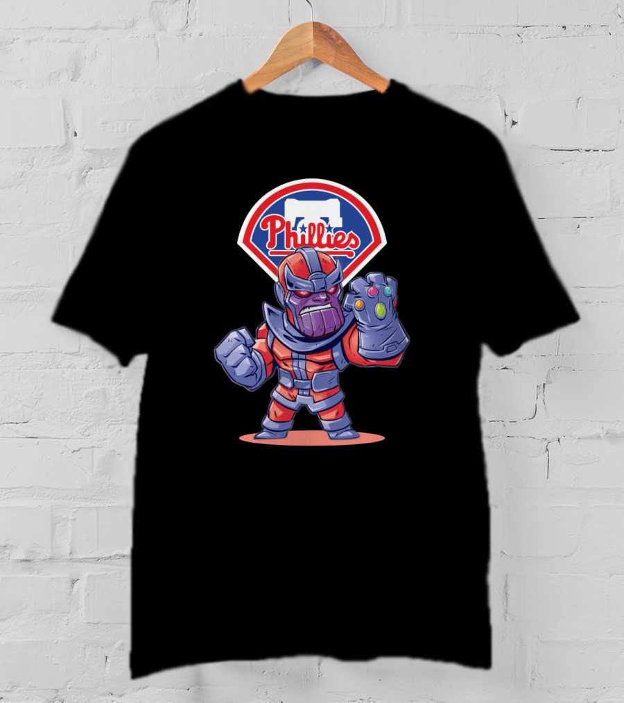 Thanos Dressed In Philadelphia Phillies Colors With MLB T-Shirt