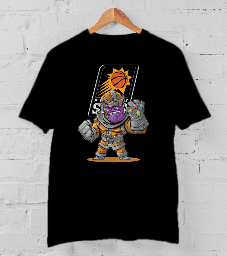 Thanos Meets Phoenix Suns Infinity Gauntlet Basketball Crossover T-Shirt