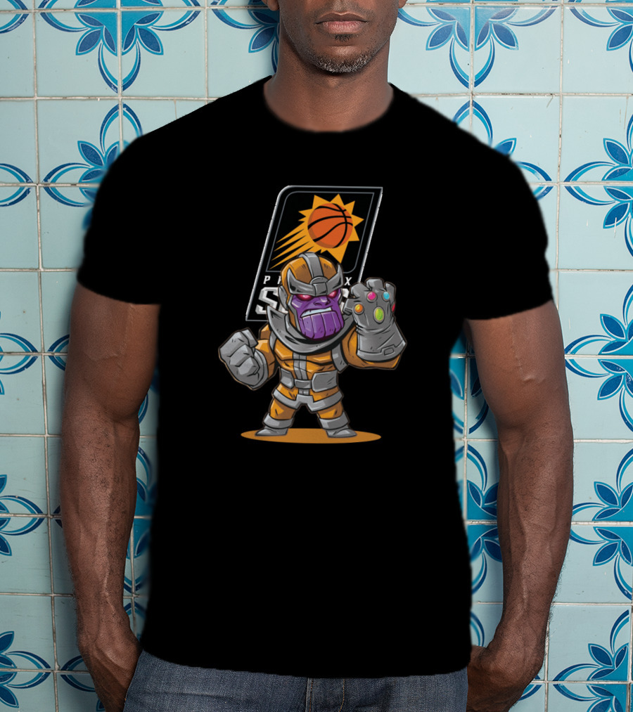 Thanos Meets Phoenix Suns Infinity Gauntlet Basketball Crossover T-Shirt