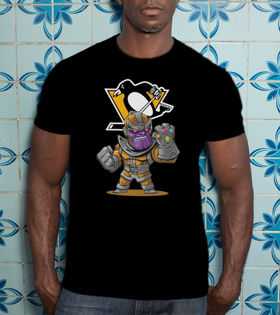 Pittsburgh Penguins Thanos Crossover With Infinity Gauntlet T-Shirt