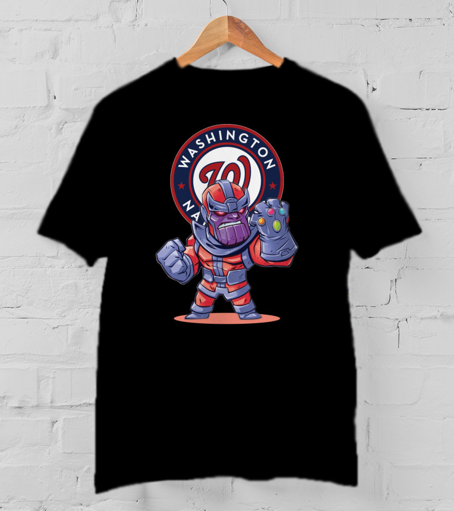 Washington Nationals Comic Thanos Mashup Fans Marvel Baseball Fusion T-Shirt