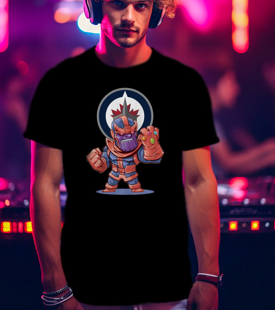 Thanos Meets Winnipeg Jets Fans With Infinity Gauntlet T-Shirt