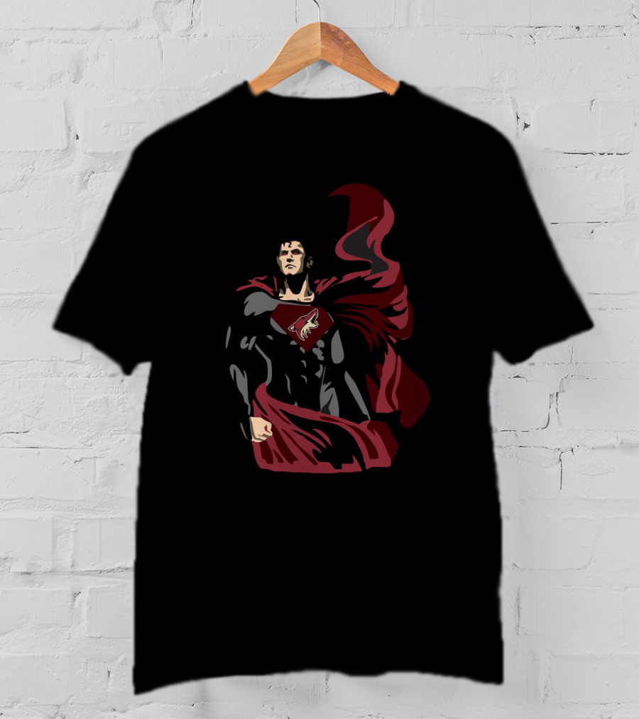 Superman Arizona Coyotes NHL Logo Mashup T-Shirt