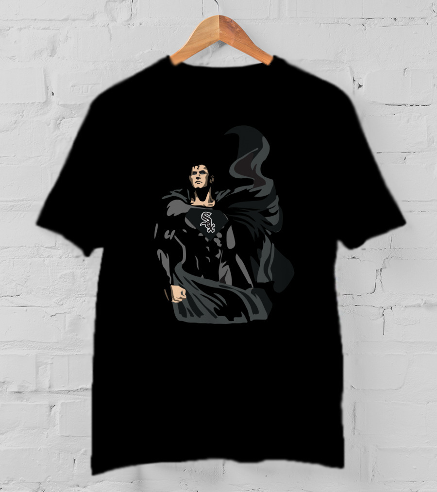 Superman Chicago White Sox Emblem Heroic Pose T-Shirt