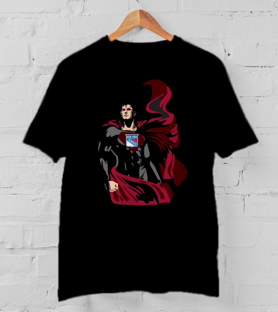 Superman New York Rangers Superhero NHL Crossover T-Shirt
