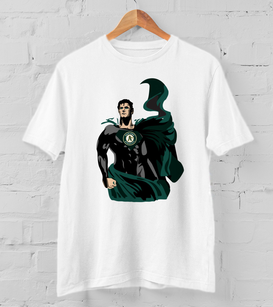 Oakland Athletics Superhero Emblem Combination T-Shirt