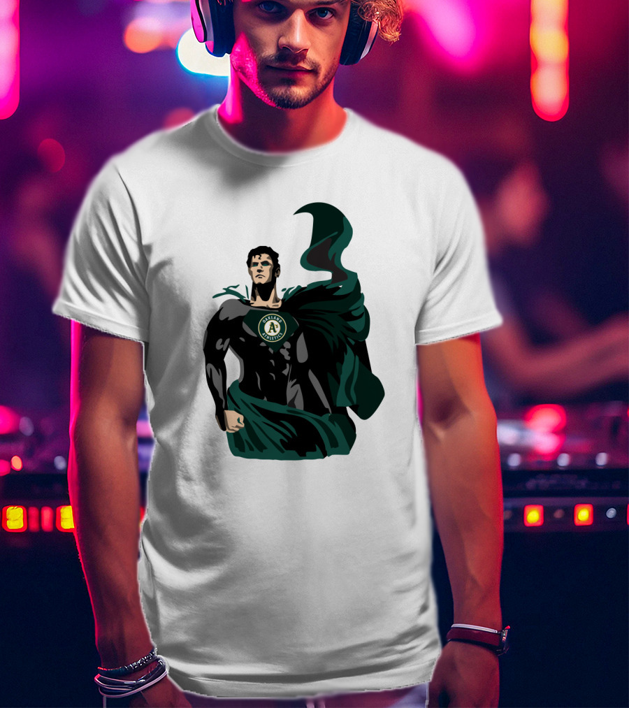 Oakland Athletics Superhero Emblem Combination T-Shirt