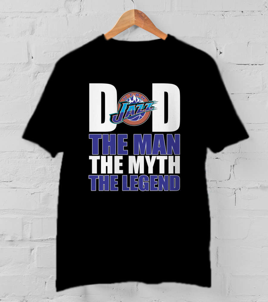 Utah Jazz Dad The Man The Myth The Legend Father's Day T-Shirt