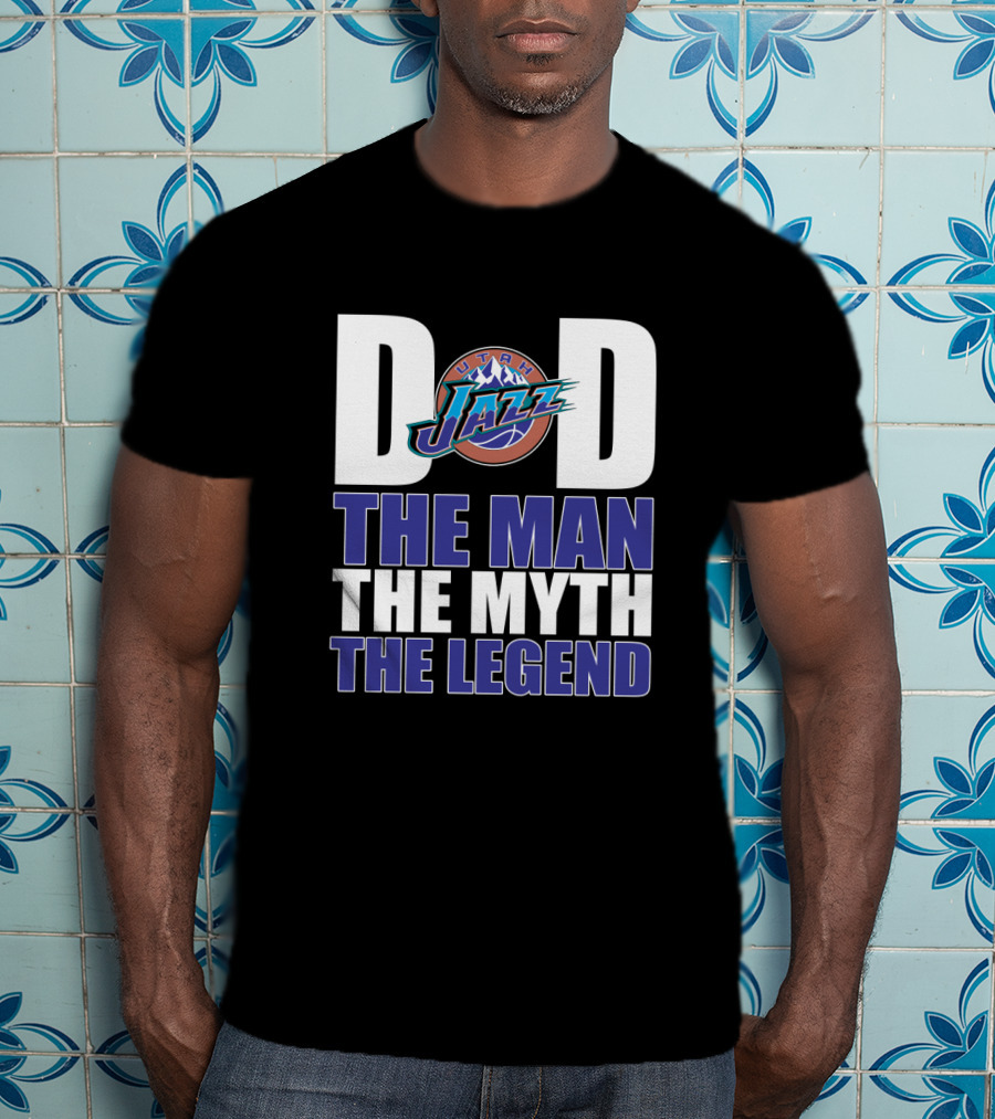 Utah Jazz Dad The Man The Myth The Legend Father's Day T-Shirt