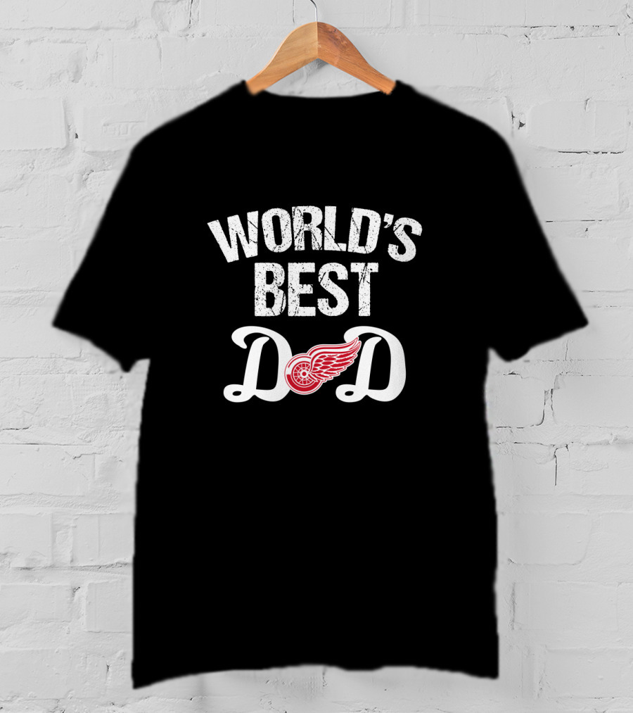 World's Best Dad Detroit Red Wings Fan T-Shirt