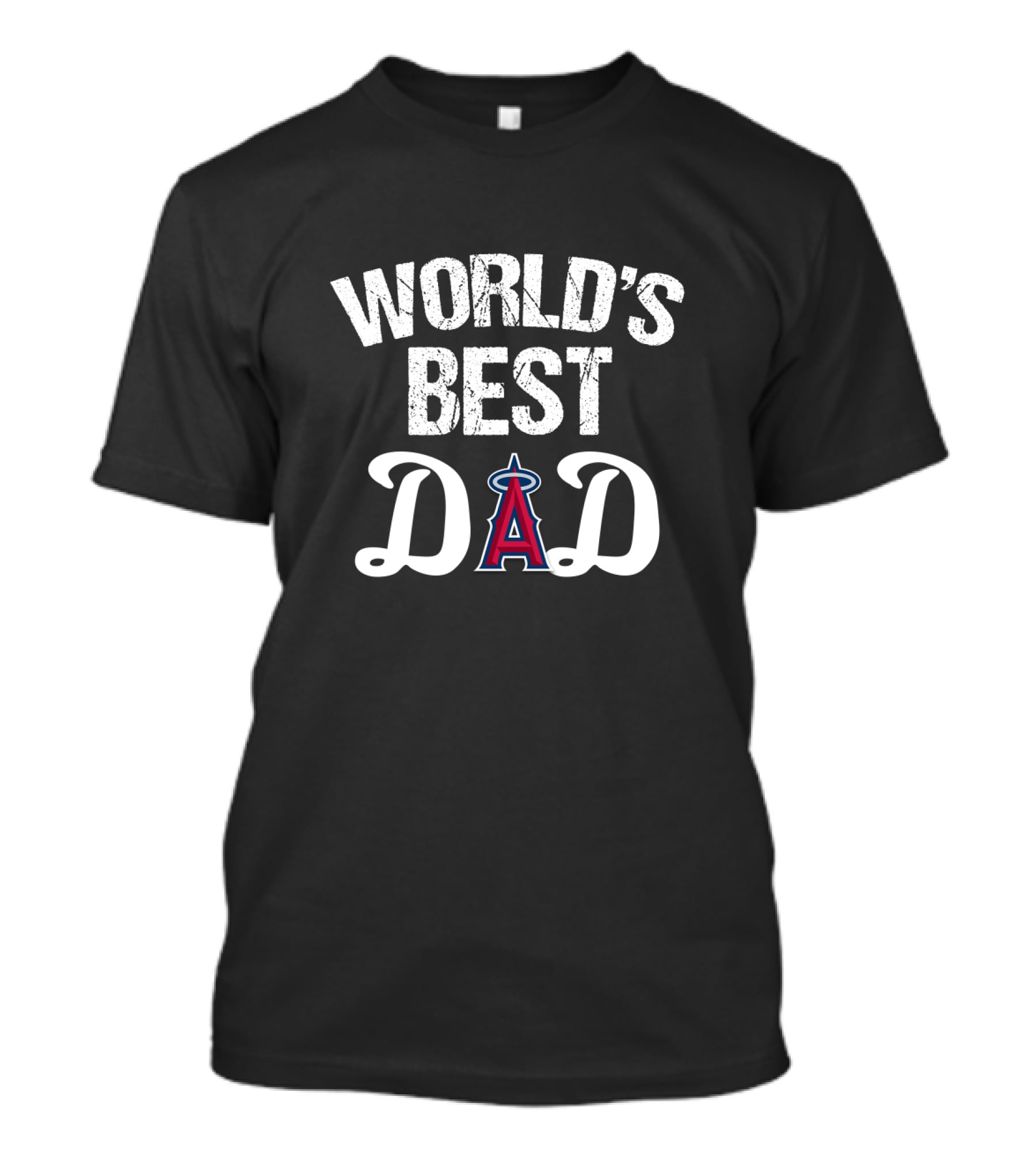 World's Best Dad Los Angeles Angels Baseball Fan T-Shirt