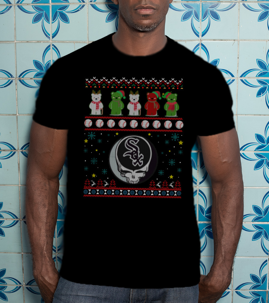 Chicago White Sox Grateful Dead Bears Baseball Festive T-Shirt