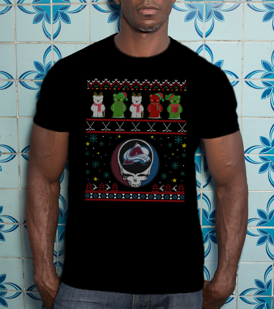 Colorado Avalanche Grateful Dead Bears T-Shirt