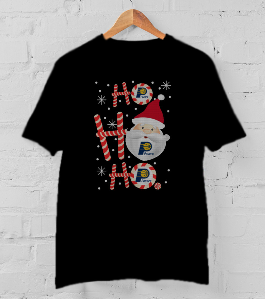Ho Ho Ho Santa Claus Indiana Pacers Christmas Fans T-Shirt