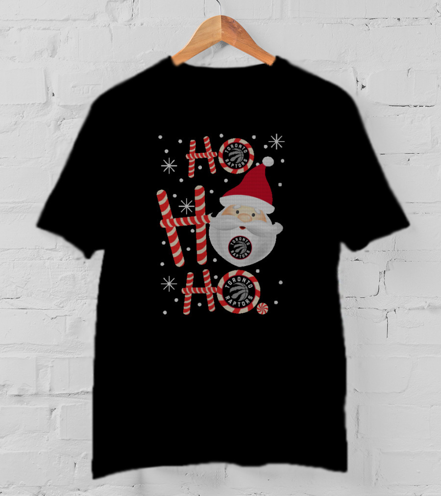 Ho Ho Ho Toronto Raptors Christmas Santa Fans T-Shirt
