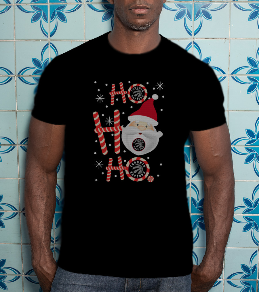 Ho Ho Ho Toronto Raptors Christmas Santa Fans T-Shirt