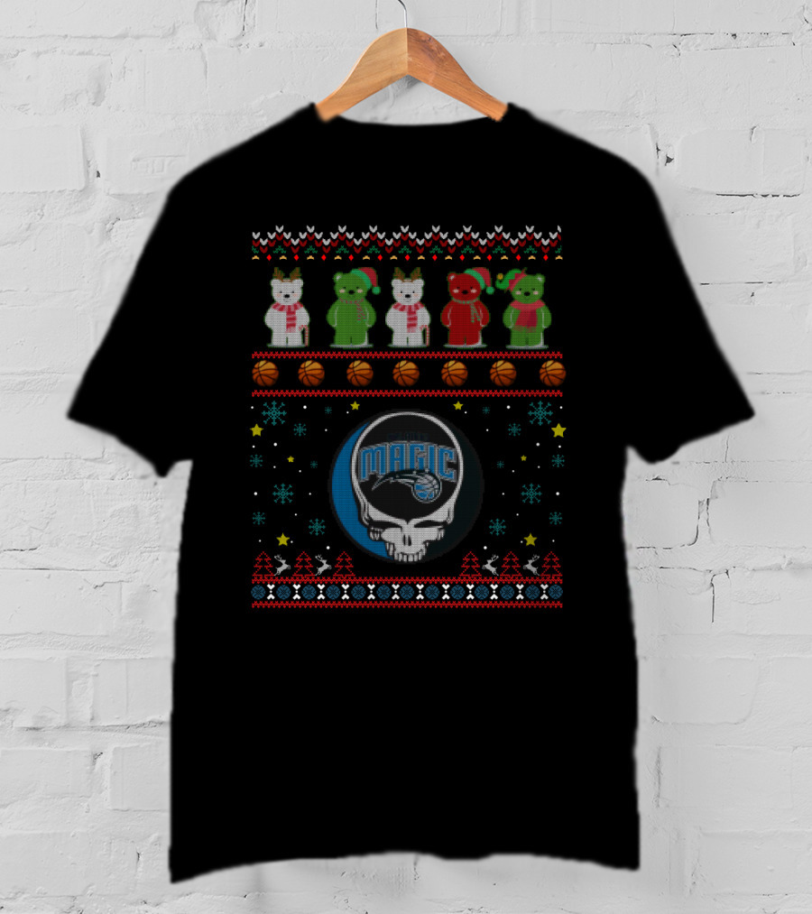 Orlando Magic Grateful Dead Bears Christmas T-Shirt