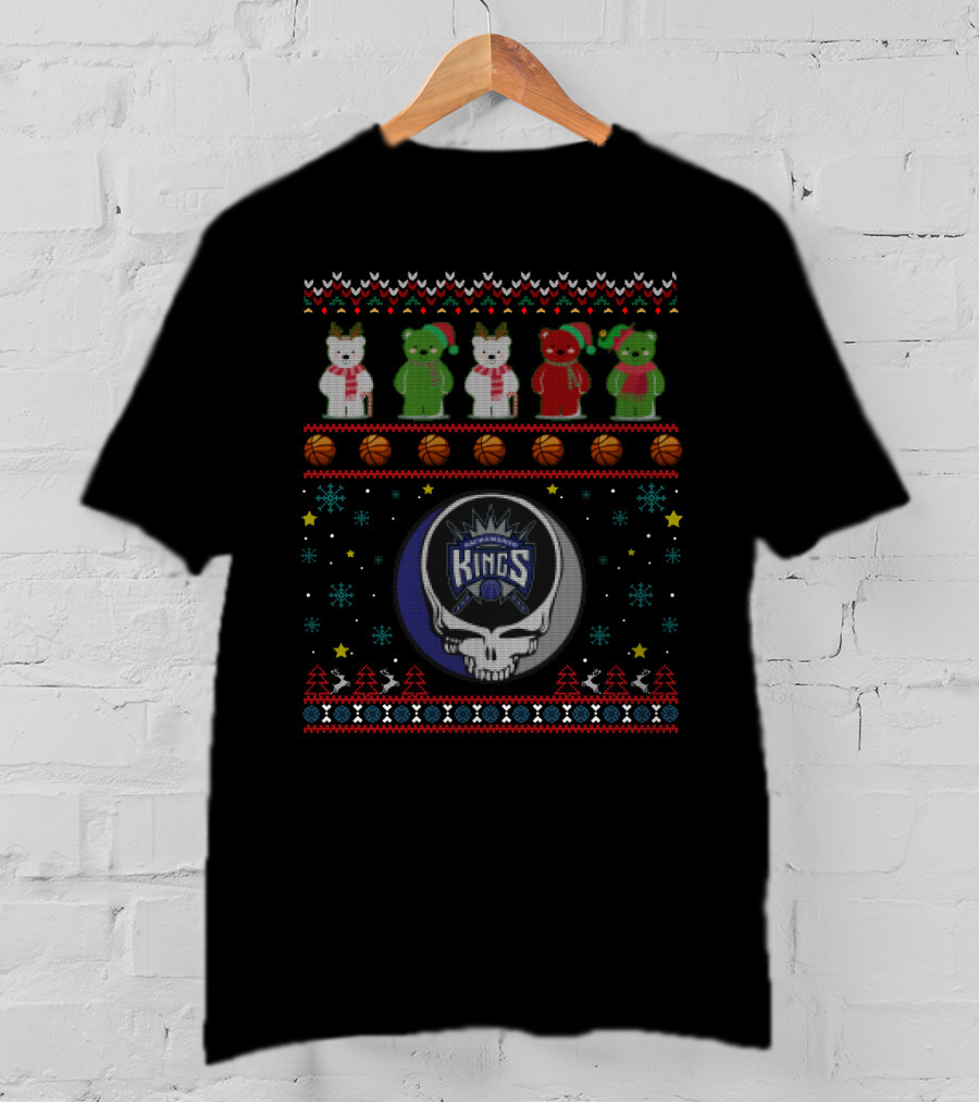 Sacramento Kings Grateful Dead Bears Christmas T-Shirt