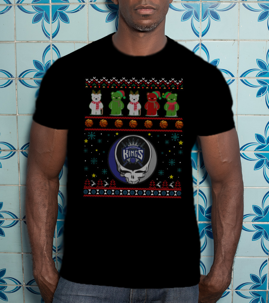 Sacramento Kings Grateful Dead Bears Christmas T-Shirt
