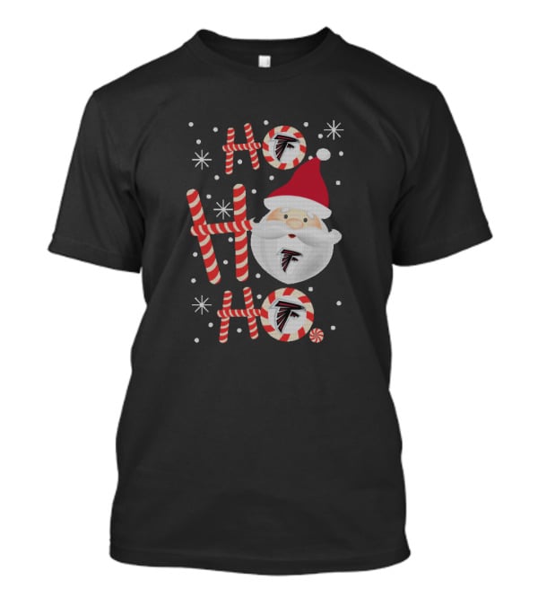 Ho Ho Ho Santa Christmas For Atlanta Falcons Fans T-Shirt