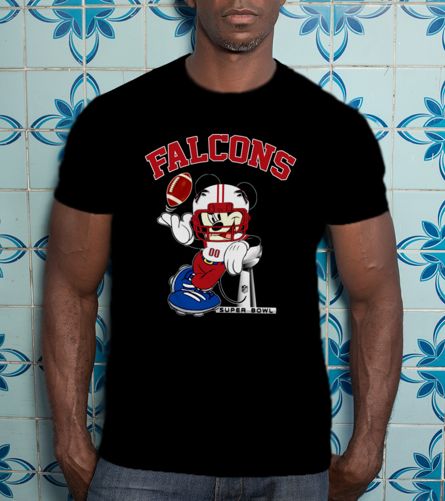 Falcons Nfl Mickey Super Bowl Football T-Shirt