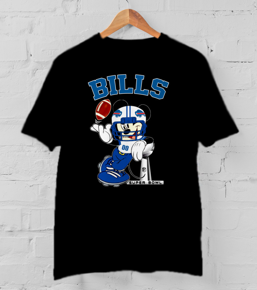 Buffalo Bills Mickey Football Super Bowl Nfl T-Shirt