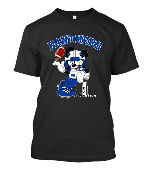 Carolina Panthers Mickey Nfl Super Bowl Football Player T-Shirt