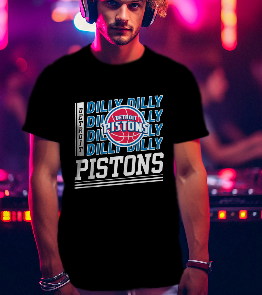 Detroit Pistons Dilly Dilly Basketball Fan Collection T-Shirt