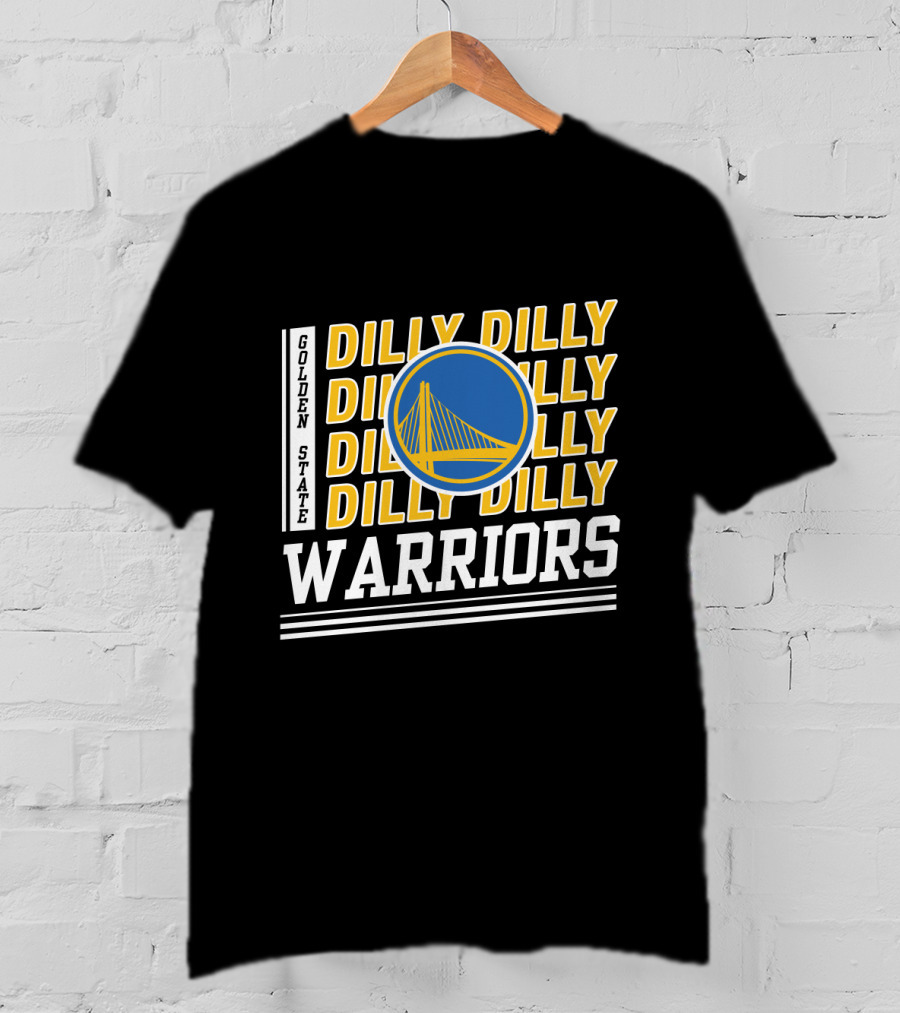 Golden State Warriors Dilly Dilly Basketball Blue And Yellow Bridge T-Shirt