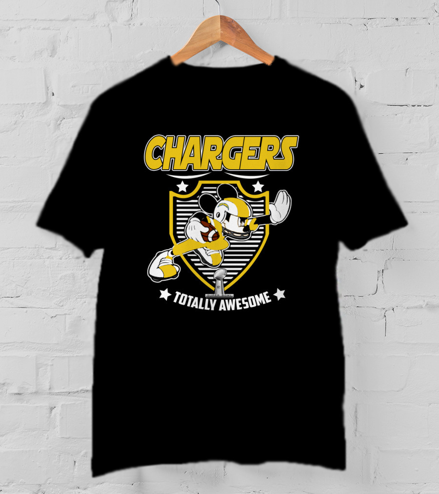 Chargers Totally Awesome Mickey Football Fans T-Shirt