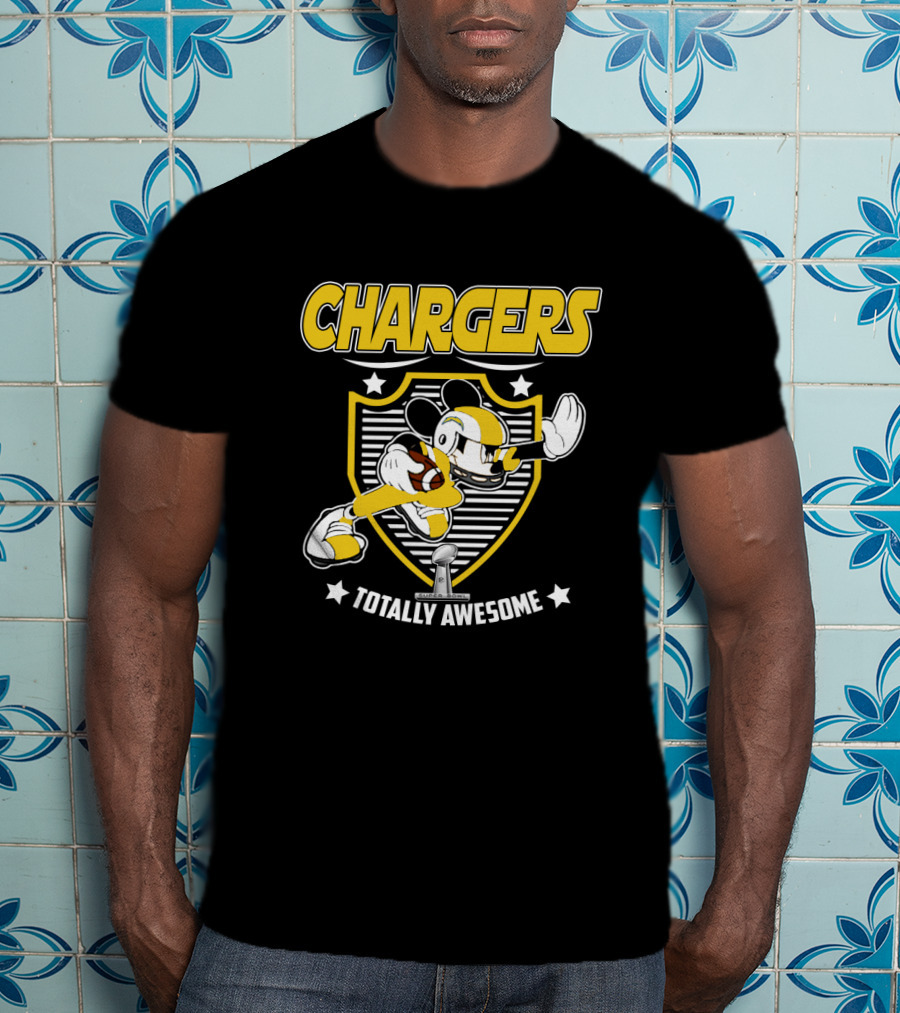 Chargers Totally Awesome Mickey Football Fans T-Shirt