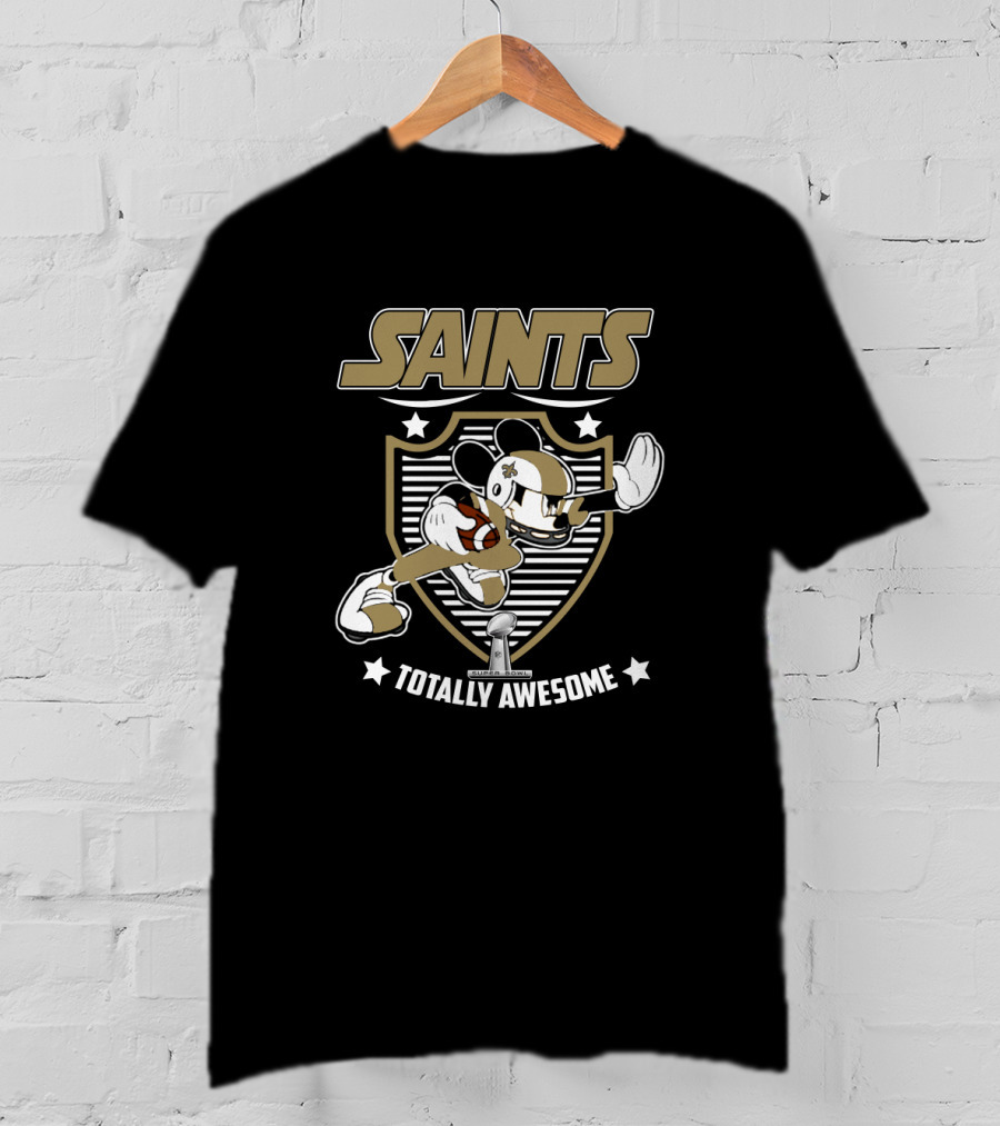Saints Totally Awesome New Orleans Football Mickey T-Shirt