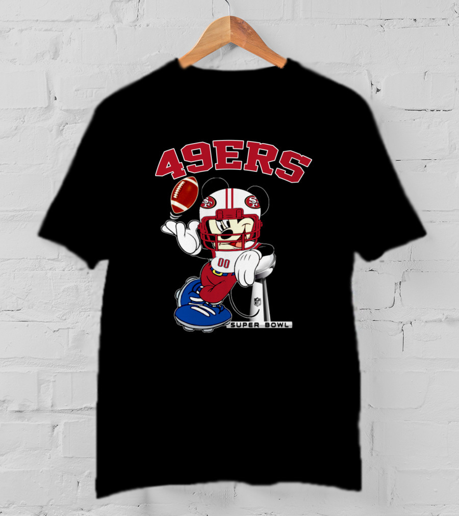 49ers Mickey Nfl Super Bowl Football T-Shirt