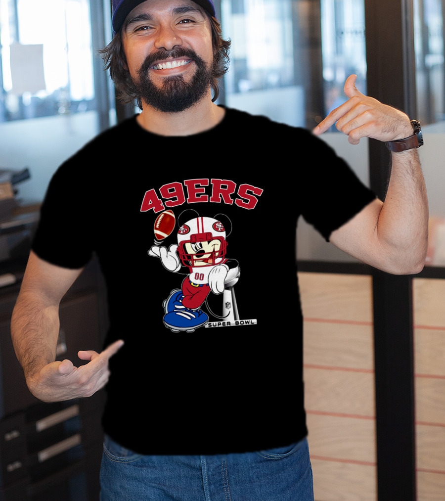 49ers Mickey Nfl Super Bowl Football T-Shirt
