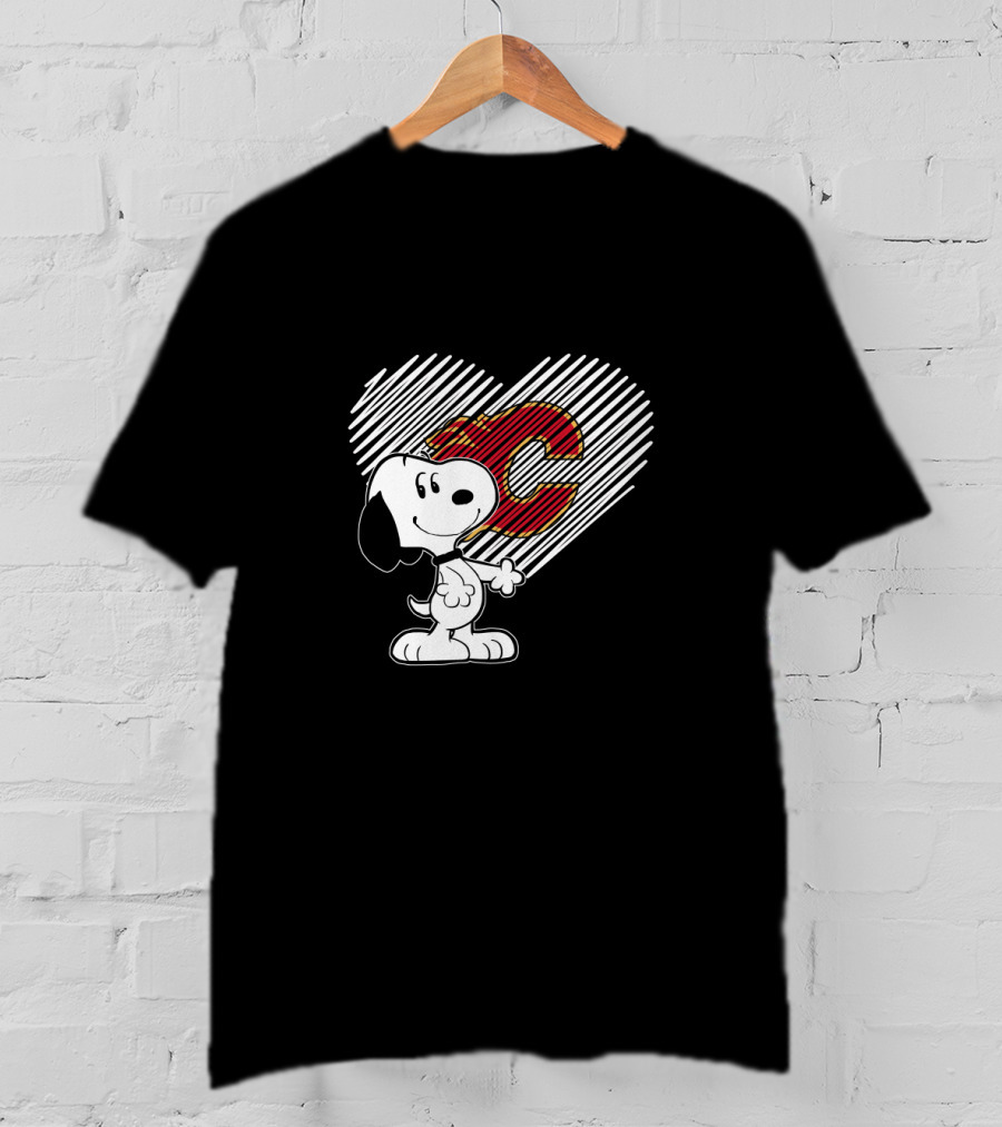 Snoopy Heart Calgary Flames NHL Fan T-Shirt