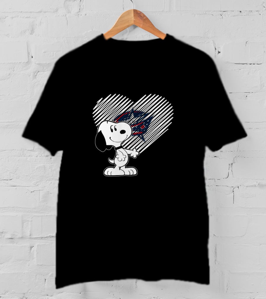 Snoopy Heart Columbus Blue Jackets NHL Team Fan T-Shirt