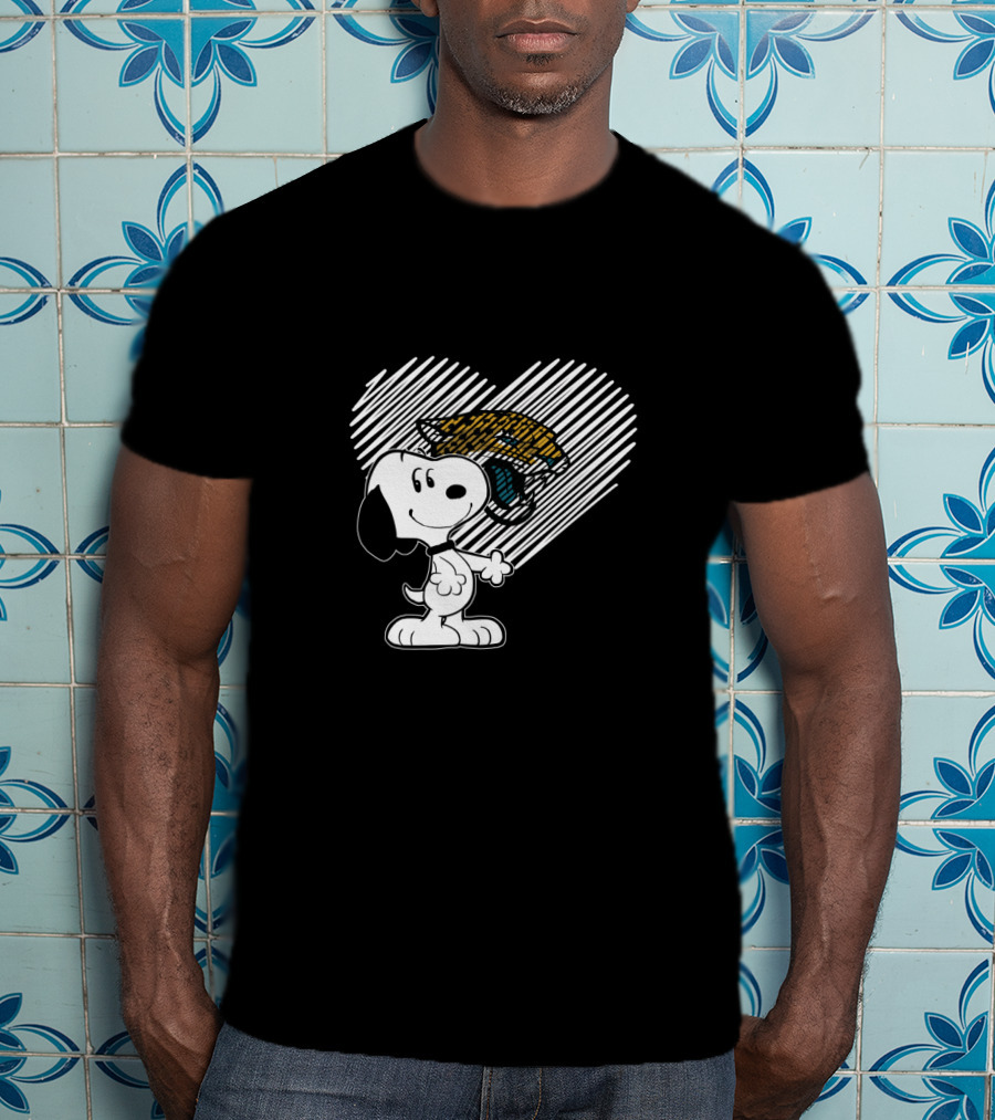 Snoopy Heart Jacksonville Jaguars Fan Love T-Shirt