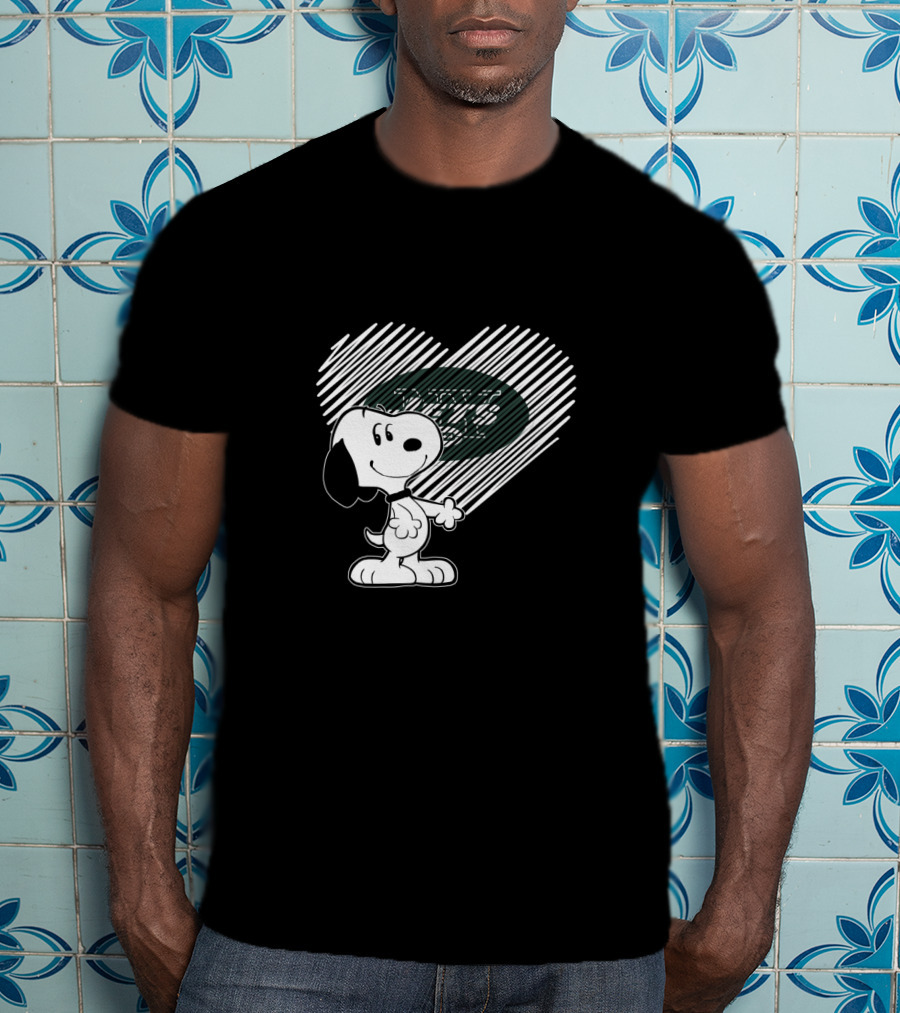 Snoopy Heart New York Jets Football Fans T-Shirt